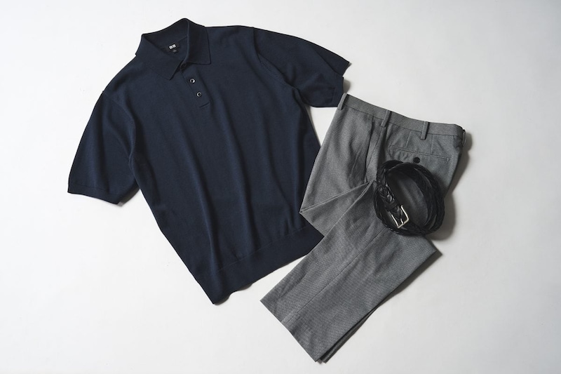 襟付きなのでジャケットとも相性が良く、ニットなので程よいドレス感もあり1枚でも着れそう