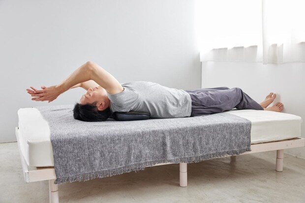 肩甲骨まわりのコリをほぐす「マッサージクッション 肩甲骨ケア（AX-HC231）」