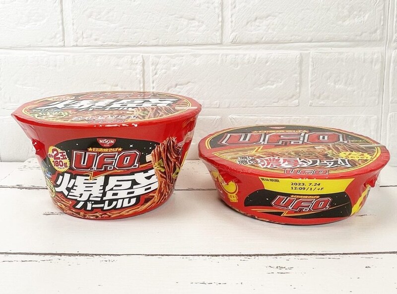 日清食品「日清焼そばU.F.O.爆盛バーレル」某フライドチキン屋さんを彷彿とさせるバーレルカップはステキです