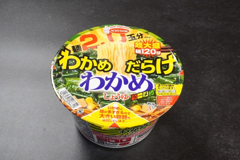 エースコック わかめだらけ わかめラーメンしょうゆ ¥278(税抜)
