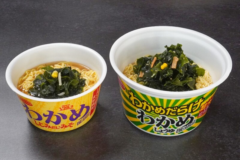 エースコック わかめラーメン しじみだし・みそ ￥236（税抜） エースコック わかめだらけ わかめラーメンしょうゆ ￥278（税抜）