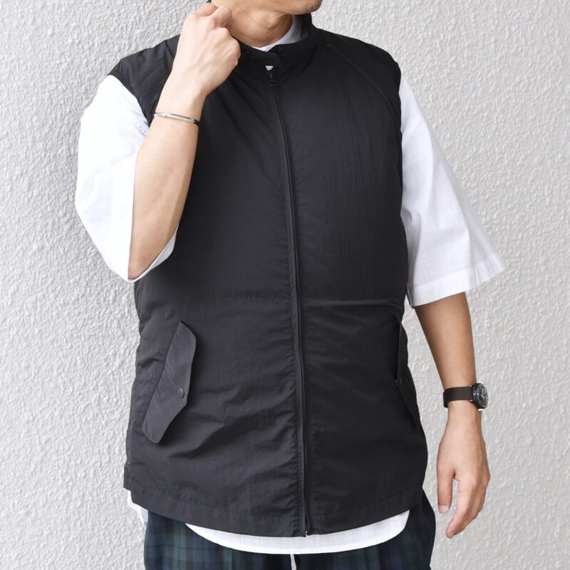 シップスエニー「〈ファン付き〉ワッシャーナイロン 2WAY スタンド ブルゾン」￥16,500