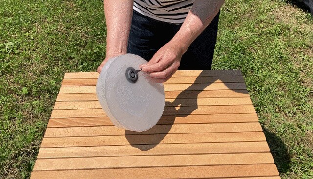 「Andon Wafuu」はエアポンプ内蔵のインフレータ式でセッティングも収納もラクラク