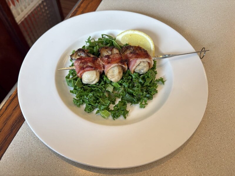 牡蠣のベーコン巻きブロシェット