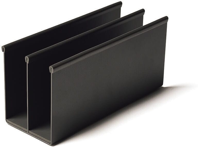 スチール仕切りスタンド・2仕切・ダークグレー ￥2,490