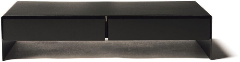 スチールモニタースタンド 引出付・ワイド・ダークグレー ￥6,490