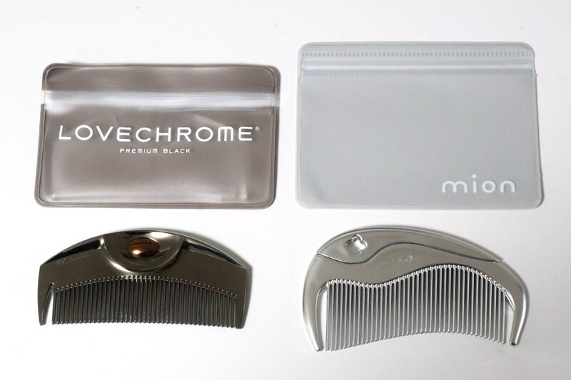 ドンキのヘアブラシシリーズ「mion」とラブクロム　「ツキ プレミアムブラック」を比較