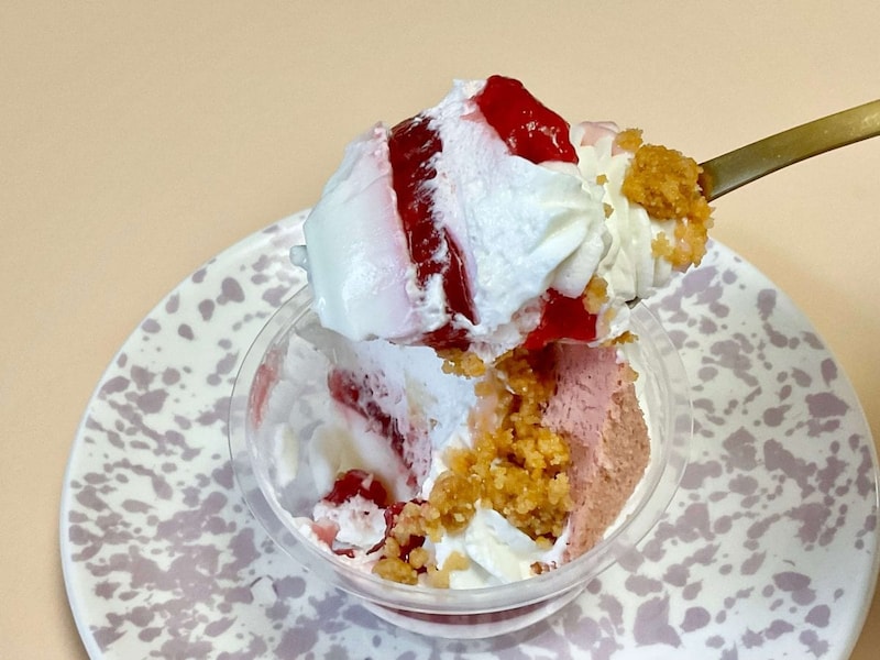 後半に控えるミルクプリンがまた優秀で、重くなりがちなところをさっぱりリセット