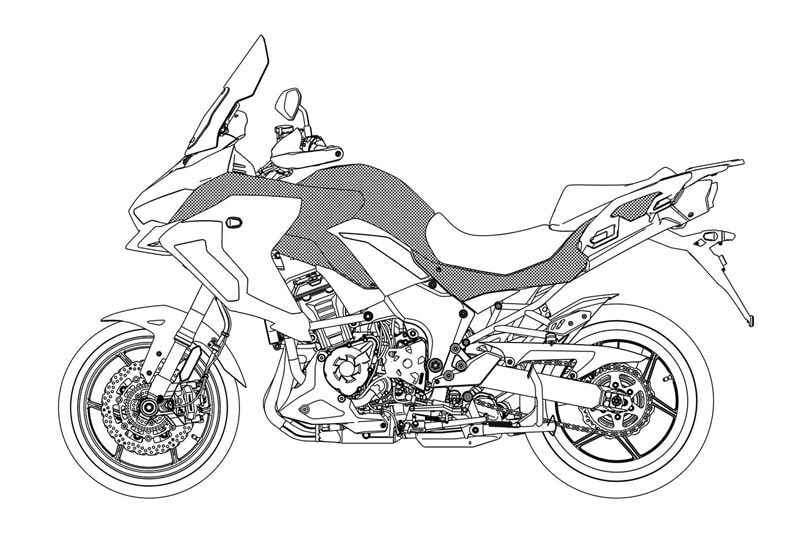 フューエルタンク、サイドカウル、サイドカバーには、傷を自己修復し、美しい外観を維持するカワサキの特殊コーティング塗装のハイリーディアブルペイントが施されている