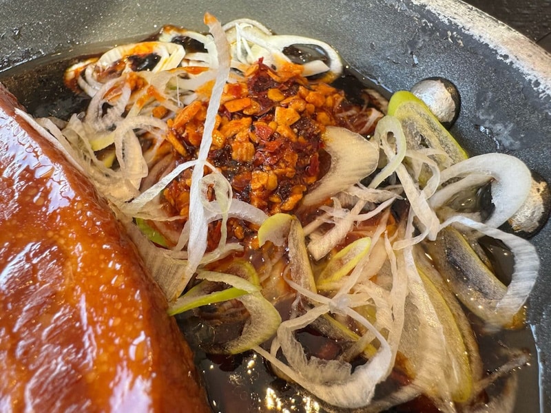 付け合わせのねぎラー油