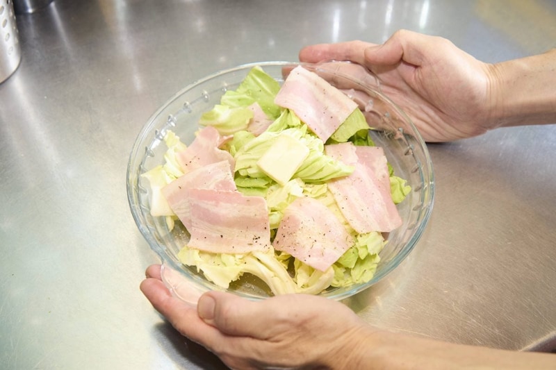 ヱビスビールに合うつまみ「あたおかベーコンキャベツバター」