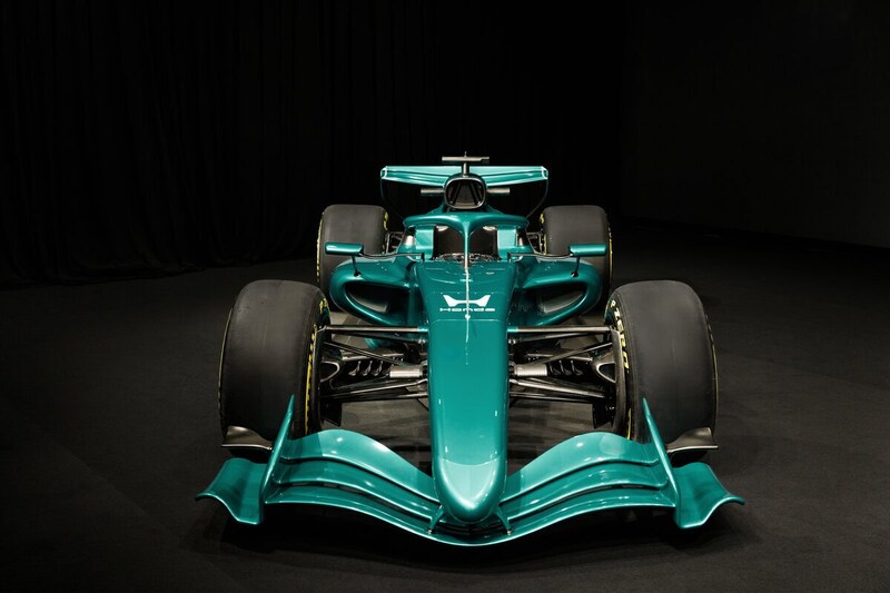 新型マシン「アストンマーティンAMR26」にはホンダの新デザインの「H」マークも