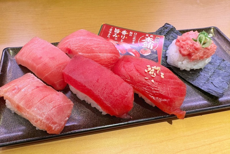 天然本鮪を味わい尽くせる一皿！「豊洲天然本鮪6貫盛り」