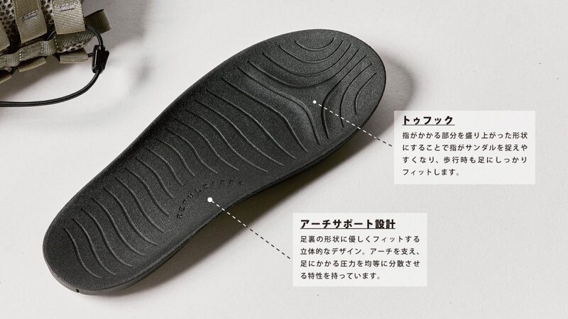 アウトソールの素材は、広島化成が開発したリパルソーブプラス