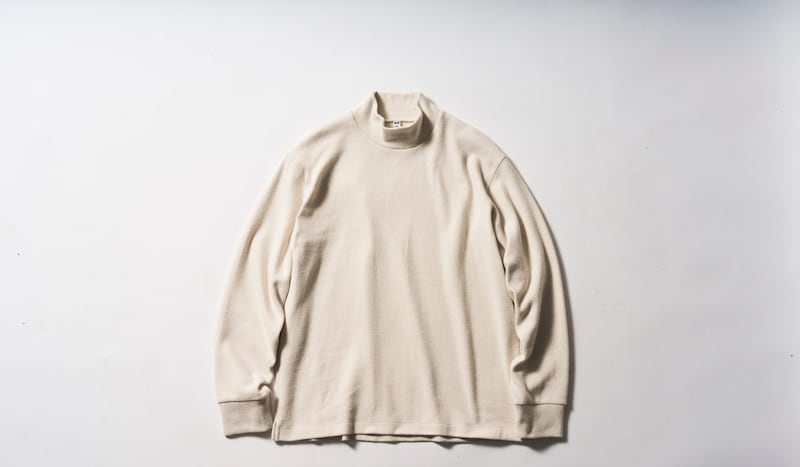 ユニクロ　ソフトニットフリース モックネックT