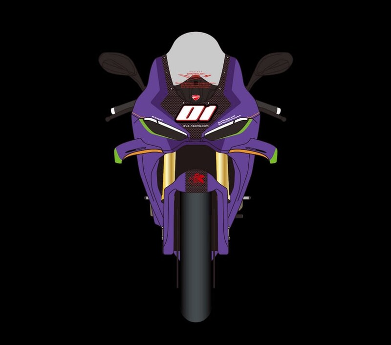 「エヴァRT初号機パニガーレV4」のフロントビュー