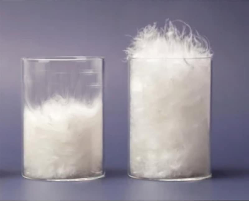 昨年比約2倍で保温性アップ