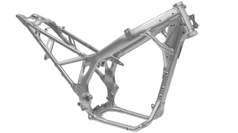 軽量化と剛性バランスが追求されたフレーム