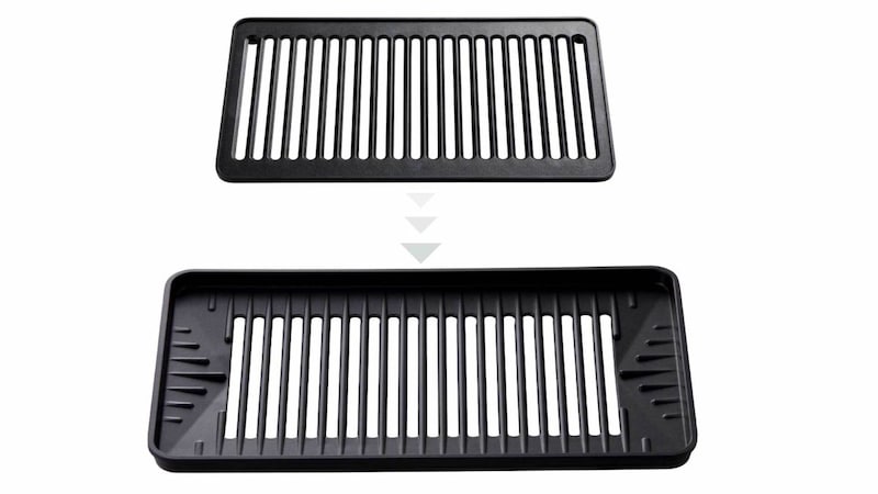 独自設計で煙・油ハネを大幅カットする超少煙性能を更なる追求した新型プレートを採用