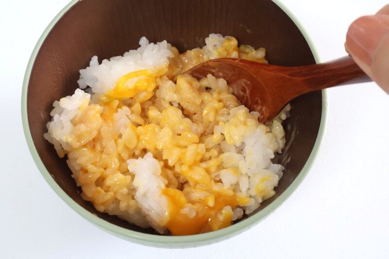 かき混ぜれば卵かけご飯の完成