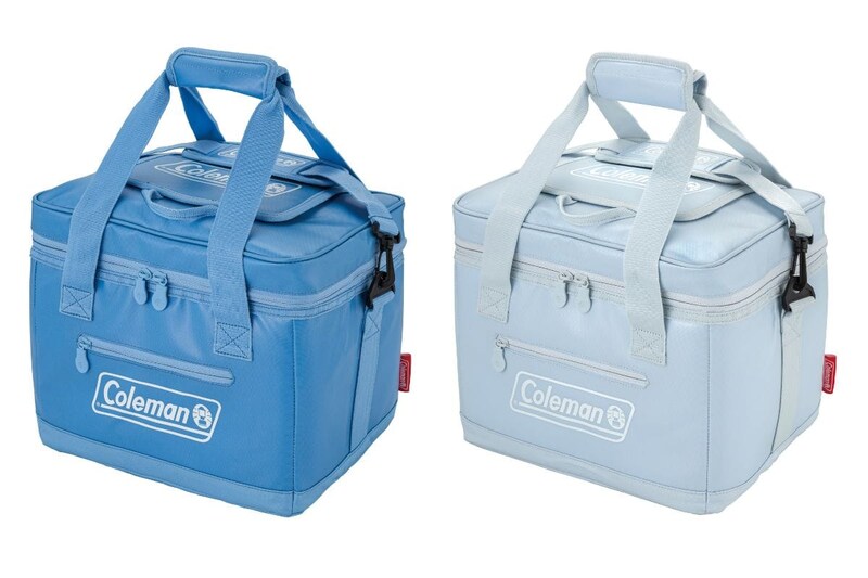 コールマン「アルティメイトアイスクーラーⅡ/15ℓ」各￥6,600／使用時：約31×25×26（h）㎝、収納時：約31×13×26（h）㎝／約900ｇ
