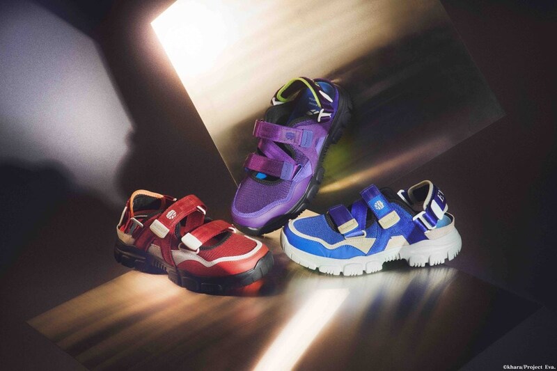 【RADIO EVA × SHAKA】エヴァ放送開始30周年！　シャカとのコラボモデルは零号機～弐号機の3モデルを2WAYサンダルで表現