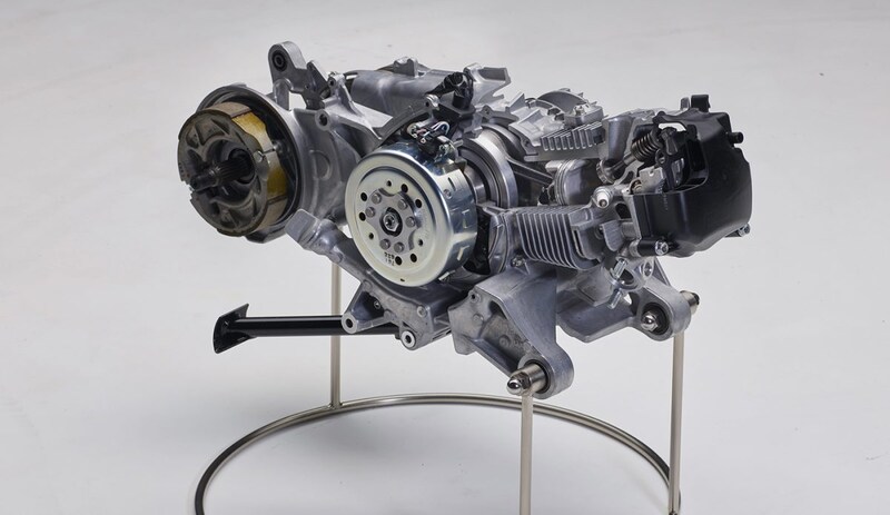 空冷・4ストローク・SOHC・2バルブ・124cm³“BLUE CORE”エンジン