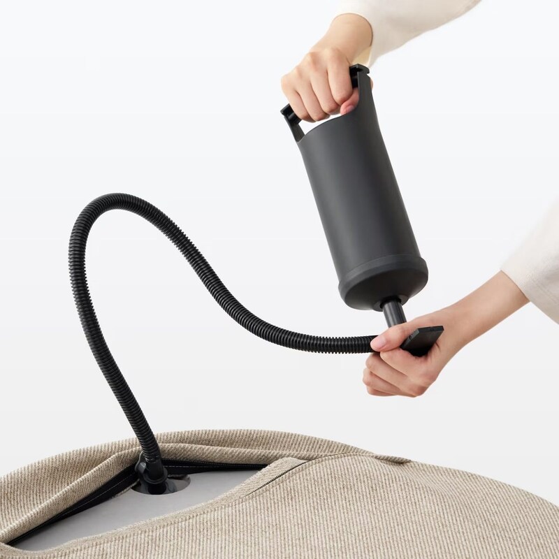 別売りのポンプで誰でも簡単にセッティング可能