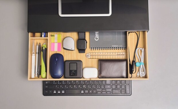 フラットな面が大きいデザインは様々な使い方ができる