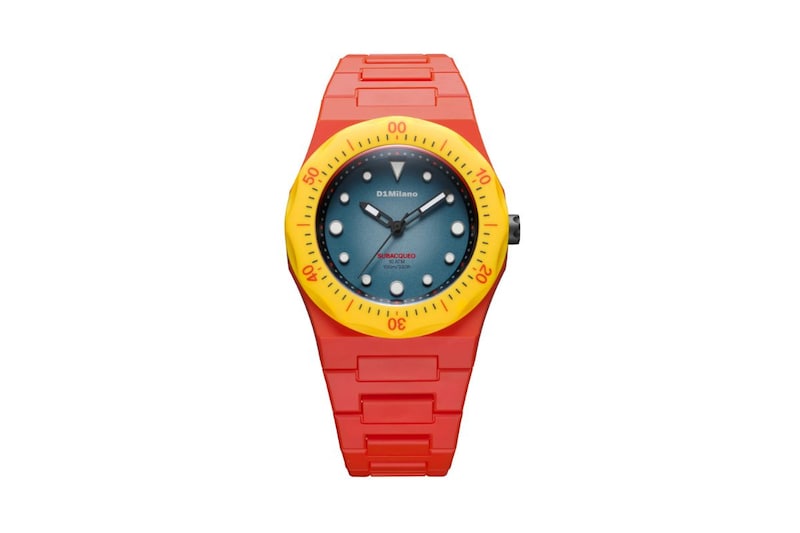 D1ミラノ「ポリカーボン Fire Diver」￥34,100／クオーツ／40.5㎜径／10気圧防水