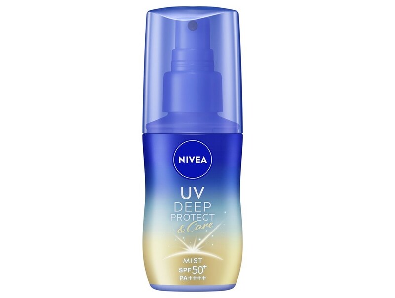 ニベア花王　ニベアUV　ディーププロテクト＆ケア ミスト SPF50+･PA++++ 60ml UV耐水性★★ ￥1,188（税込・編集部調べ）　