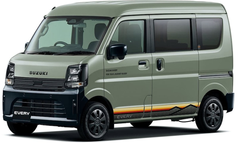 特別仕様車「Jリミテッド」は「エブリイ JOIN ターボ」をベースに専用のデカールを装備