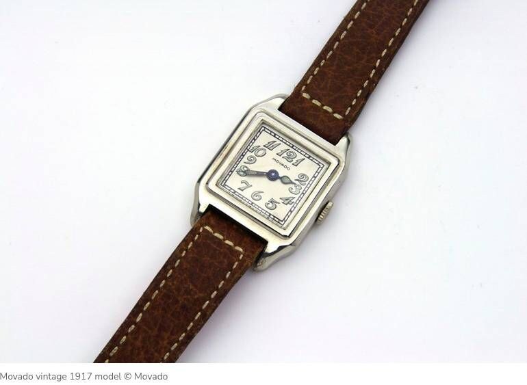 1917年に発売したモバード初のスクエアウォッチ