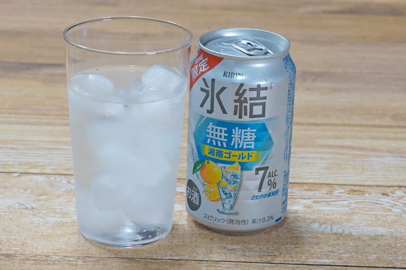 キリンビール「キリン 氷結無糖 湘南ゴールド ALC.7%」実勢売価￥129前後（350ml）
