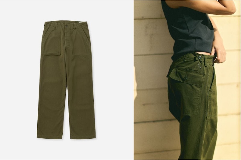 オアスロウ「HERRINGBONE VINTAGE FIT FATIGUE PANTS」¥25,080