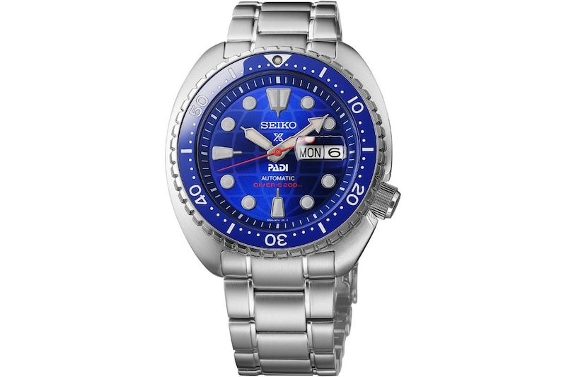 セイコー プロスペックス「メカニカル PADI 60周年記念 限定モデル」￥107,800／自動巻（手巻つき）／45.0㎜径／200m空気潜水用防水／パワーリザーブは約41時間／世界限定8000本（うち国内700本）