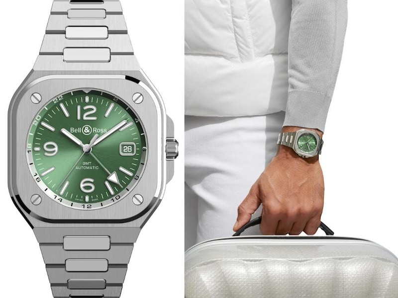 ベル&ロス「BR-05 GMT GREEN STEEL(SSストラップ)」¥836,000/自動巻/幅41㎜/100m防水