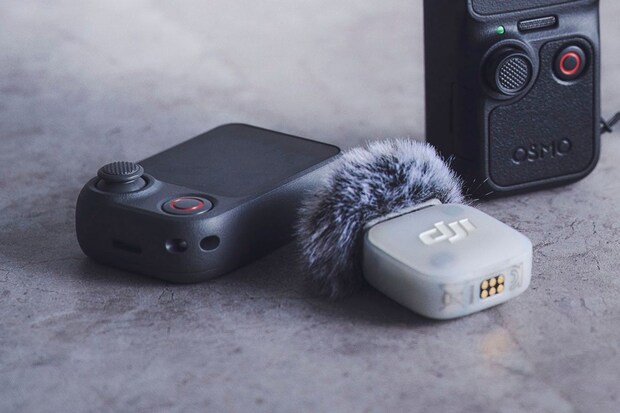 「Osmo FrameTap」と「DJI Mic Mini 2 トランスミッター」