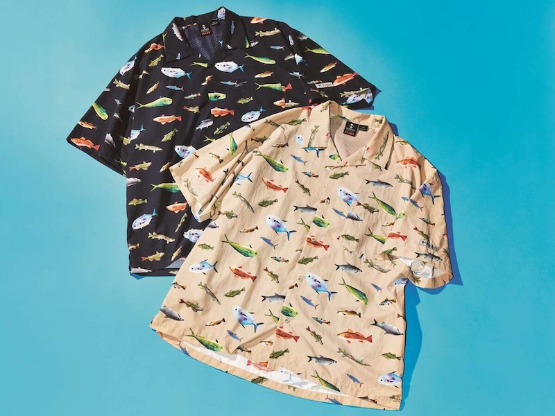 コロンビア PFG×BEAMS　オープンカラーシャツ