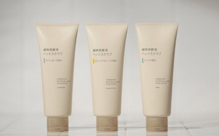 無印良品　植物発酵液　ヘッドスクラブ　全3種　各200g　各￥1,490（税込）
