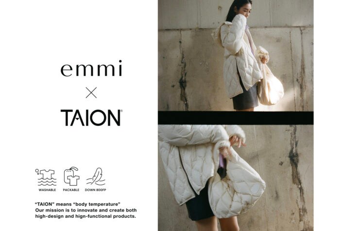 「emmi × TAION」別注アイテム3型が11月5日より販売開始