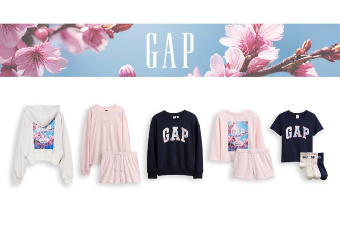 「Gap」桜モチーフとロゴが融合した日本限定のSAKURAコレクションを発売開始