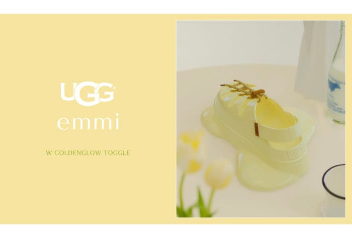 「emmi × UGG」別注シューズ『W GoldenGlow Toggle』を4月1日発売