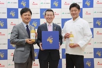 カゴメが青森のりんご産地の維持・活性化につなげるストレートりんごジュース「青の森の蜜」商品発表会を開催