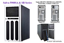 新製品 UP Zen5 EPYC 9005,8＊SAS／SATA可脱着ベイ,シングル／冗長化電源搭載 マルチGPU対応サーバー「Salva 5908SA」「Salva 5908SB」シリーズのご紹介