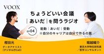 ちょうどいい会議｜あいだ｜を問うラジオ『Ep4： 能動｜あいだ｜受動 ※自分のキャリアは自分で作るの罠』音声教養メディアVOOX／Spotifyにて、配信開始！