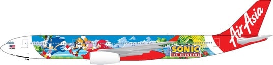 エアアジア特別塗装機「ソニック・ザ・ヘッジホッグ」号 機内デザインをリニューアル!『ソニックレーシング クロスワールド』『ソニックランブル』をテーマに登場