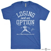 山本由伸、60年ぶりの“伝説級快投”をTシャツで刻むRotoWear製「Losing Isn’t An Option（何としても負けるわけにいかないので）」Tシャツ登場！