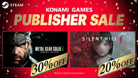 最大80％オフのKONAMI 「PUBLISHER SALE」をSteam Storeで開催中！