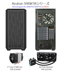 新製品 Threadripper Pro 9000WX／7000WX & TRX50 搭載,2＊G5 PCIe（X16）バス, CEM5補助電源装備 WS「Acutus 5908TB」シリーズのご紹介